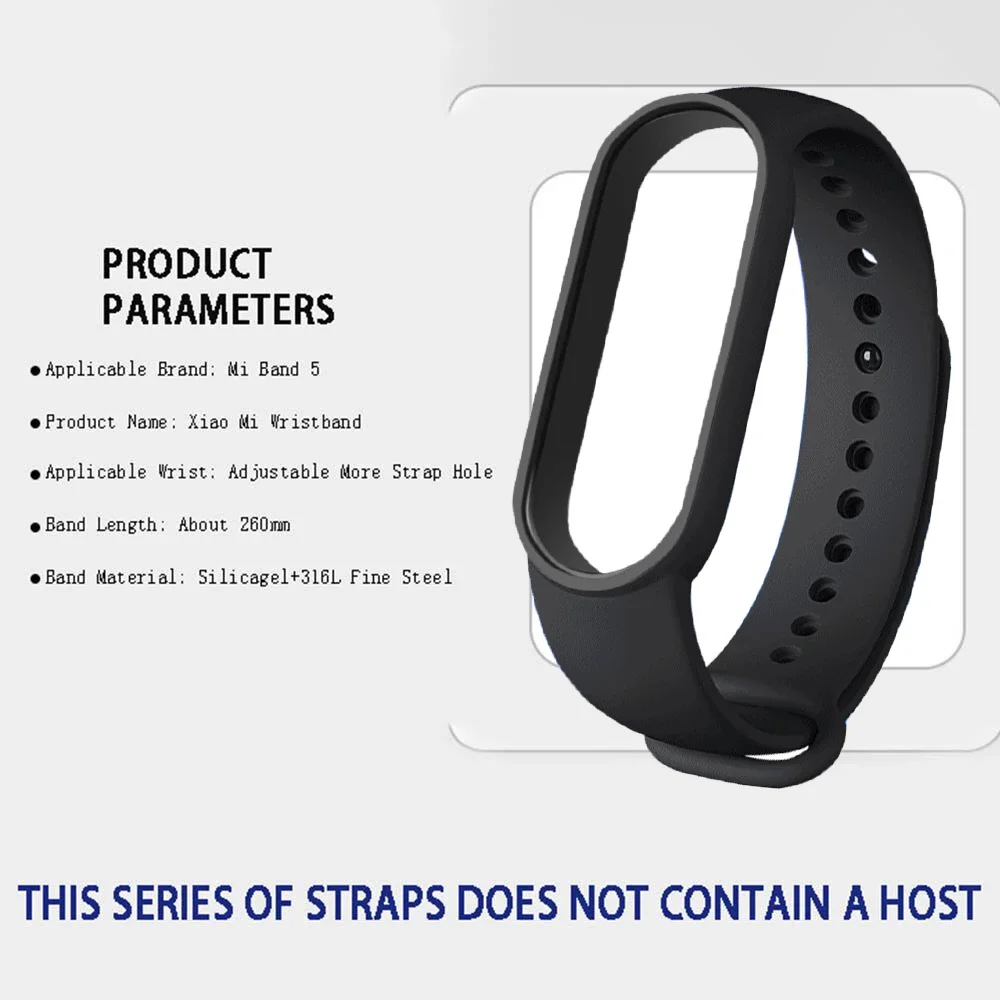 TPU Strap for Xiaomi Mi Band 5 Strap Silicone Wristband Bracelet Replacement for Xiomi Band 5 Mi band5 mi band5 Wrist Color