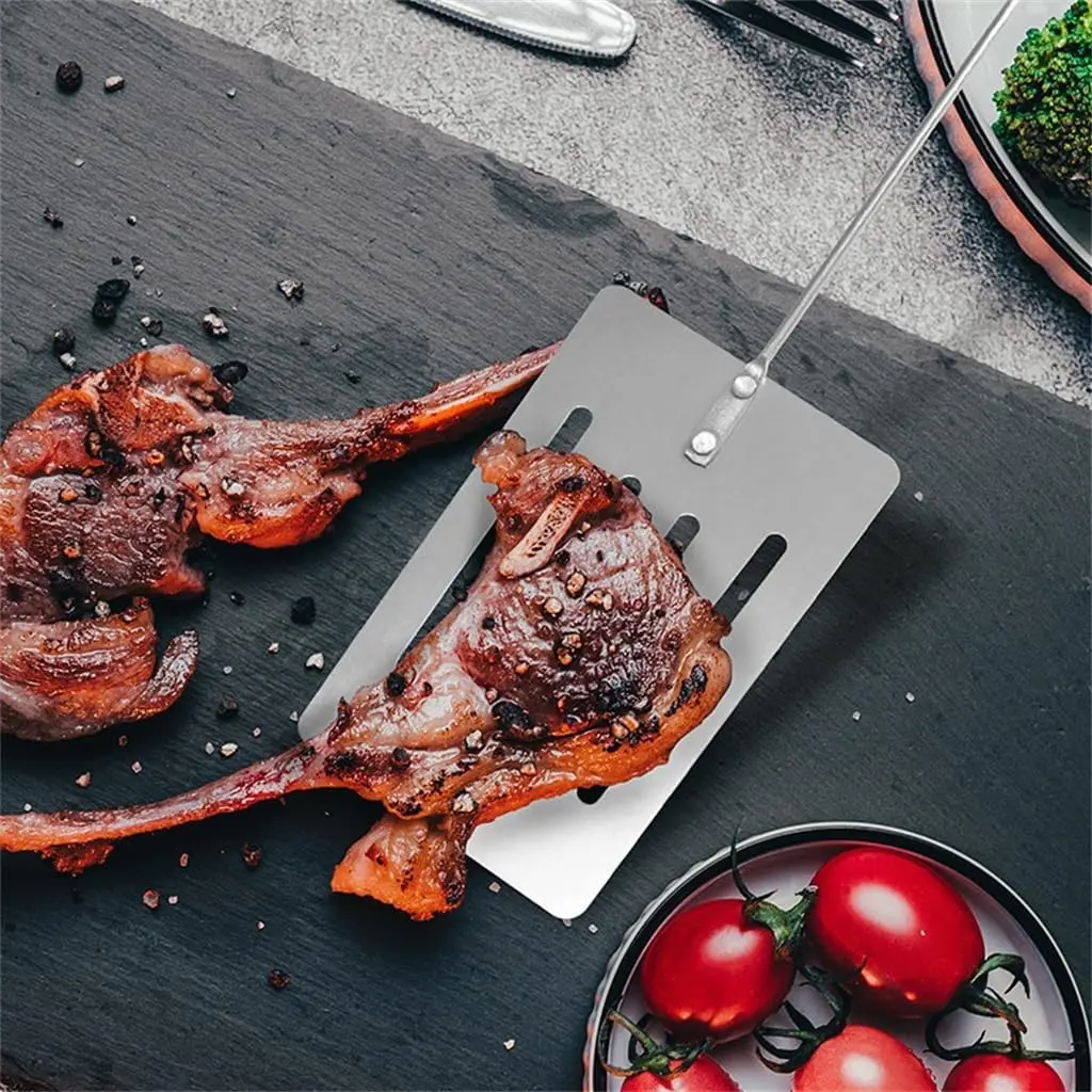 Three Piece Set of Stainless Steel Grill Outdoor Household Shovel Fork Clip Barbecue Tool