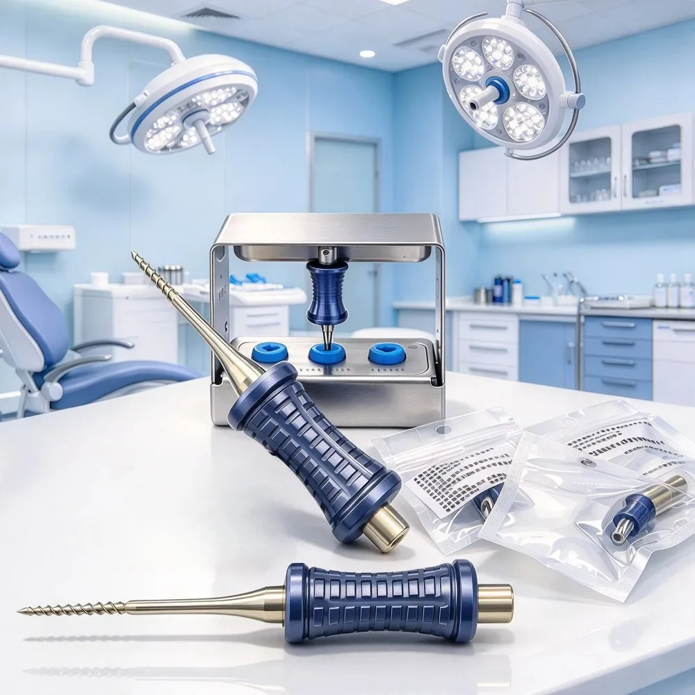 Dental Broken Root Drill Extractor Set High Toughness Fracture Resistant Root Fragment Remover Endodontic Clinic Lab Supply