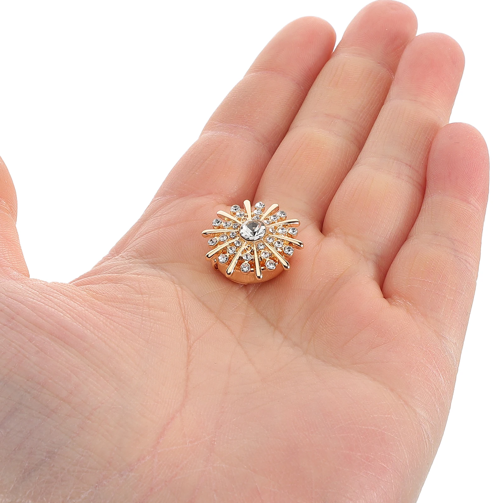 

1Pair Rhinestone Cufflinks Elegant Jewelry Button Covers for Women Shirts Decorative Removable Fashion Cufflinks for Clothing