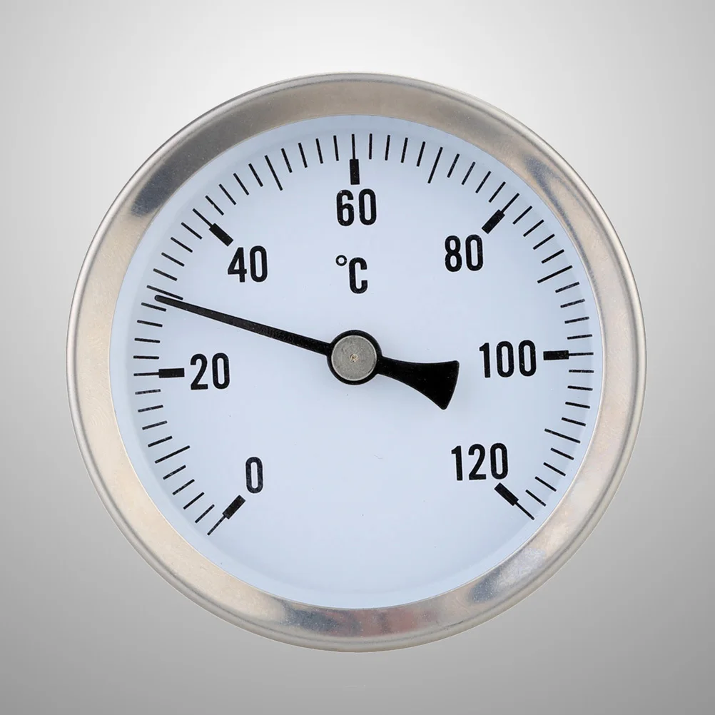 Металлический трубопроводный термометр с циферблатом, промышленный высокоточный датчик температуры из нержавеющей стали 63 мм для горячей воды