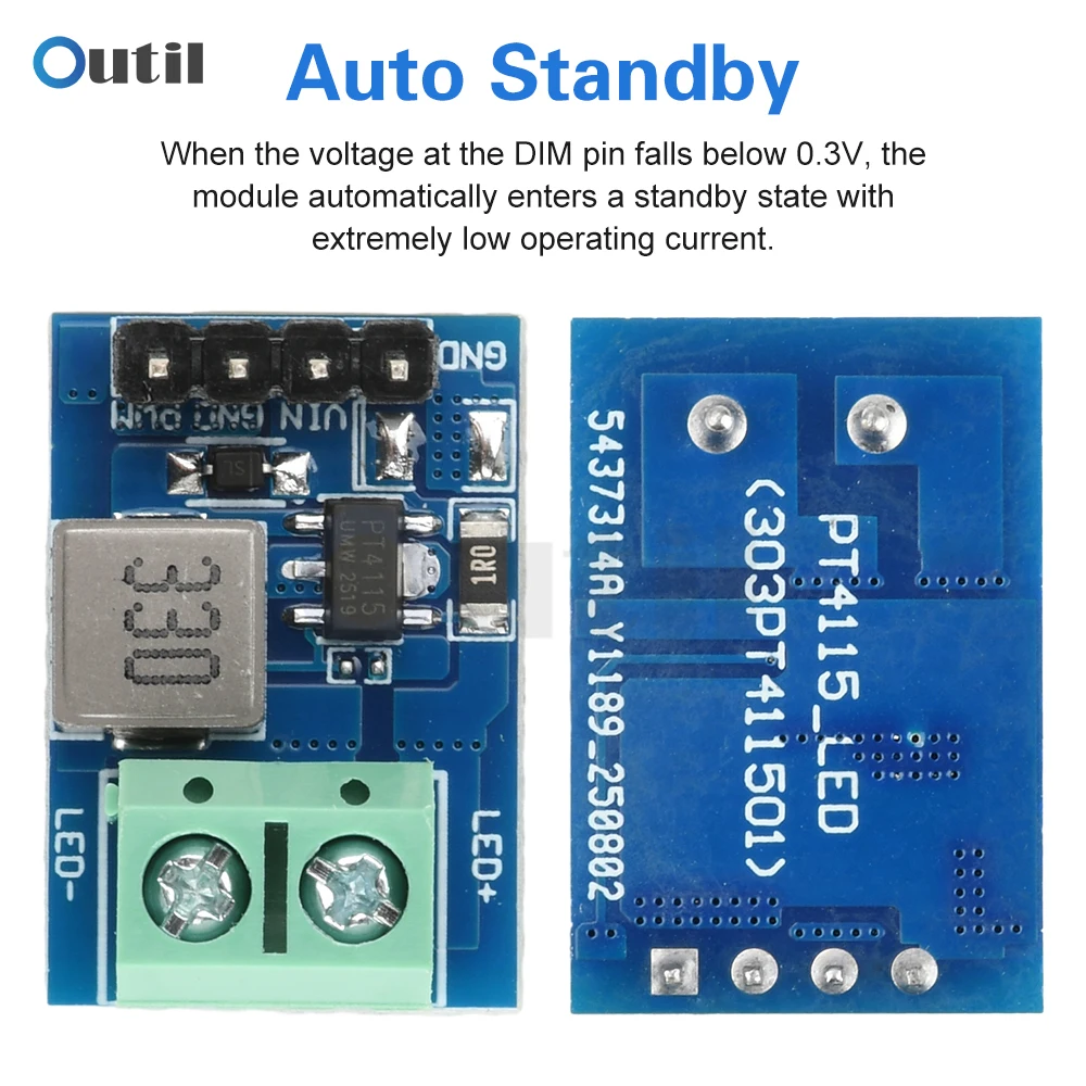 PT4115 1-10S 12V DC For LED Driver Module 1-10 String Support Constant Current Output For LED Strip Lighting