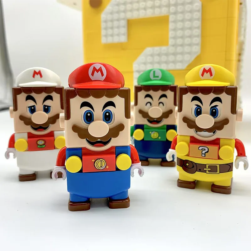 New Super Mario Table Decor 20Pcs DIY assembled game Collection toys Children\'s holiday gifts party supplies