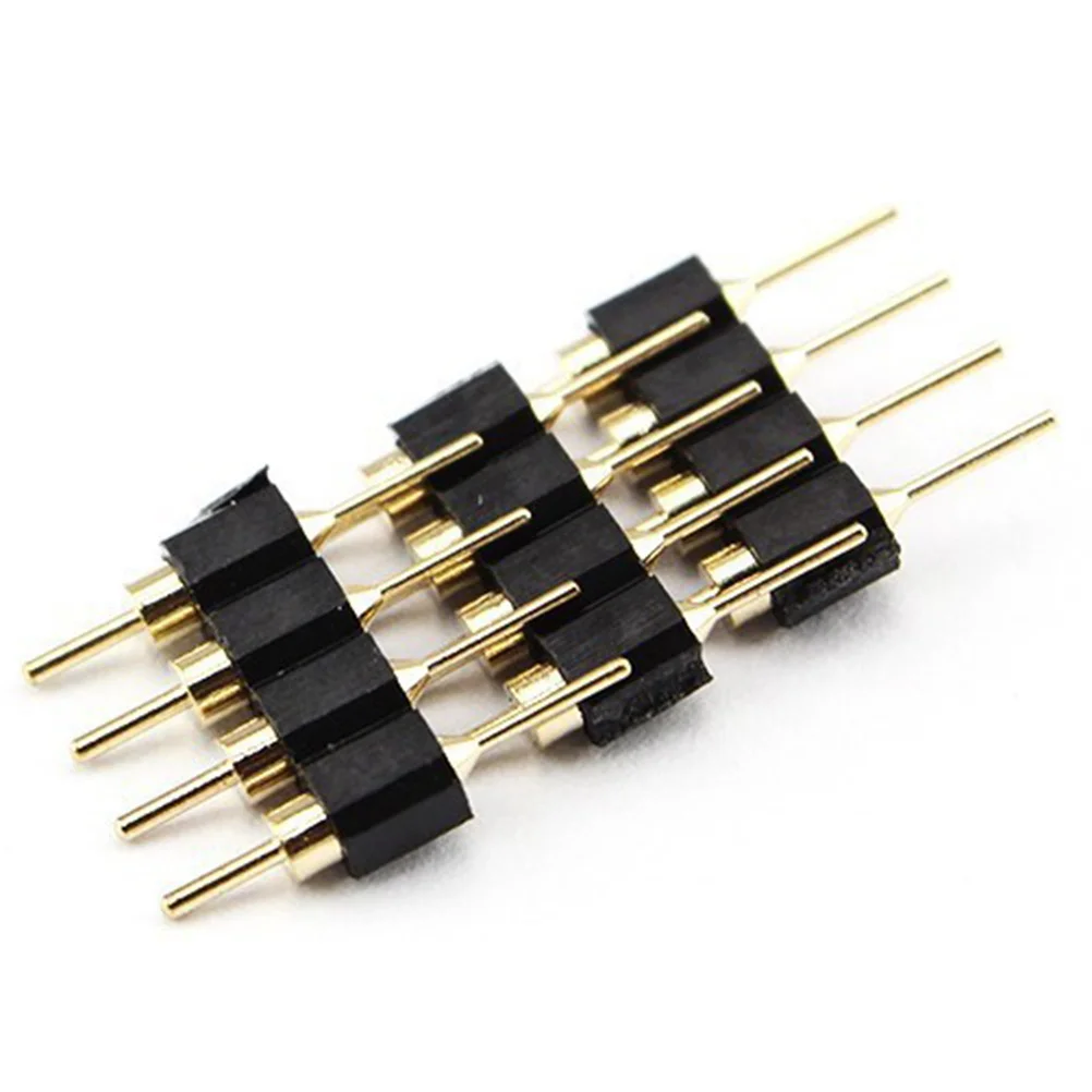 50 قطعة مجموعة توصيل رأس الدبوس ذكر أنثى لشريط LED 5050 ضوء ملون دائرة Pcb تطبيقات إلكترونية ذاتية الصنع