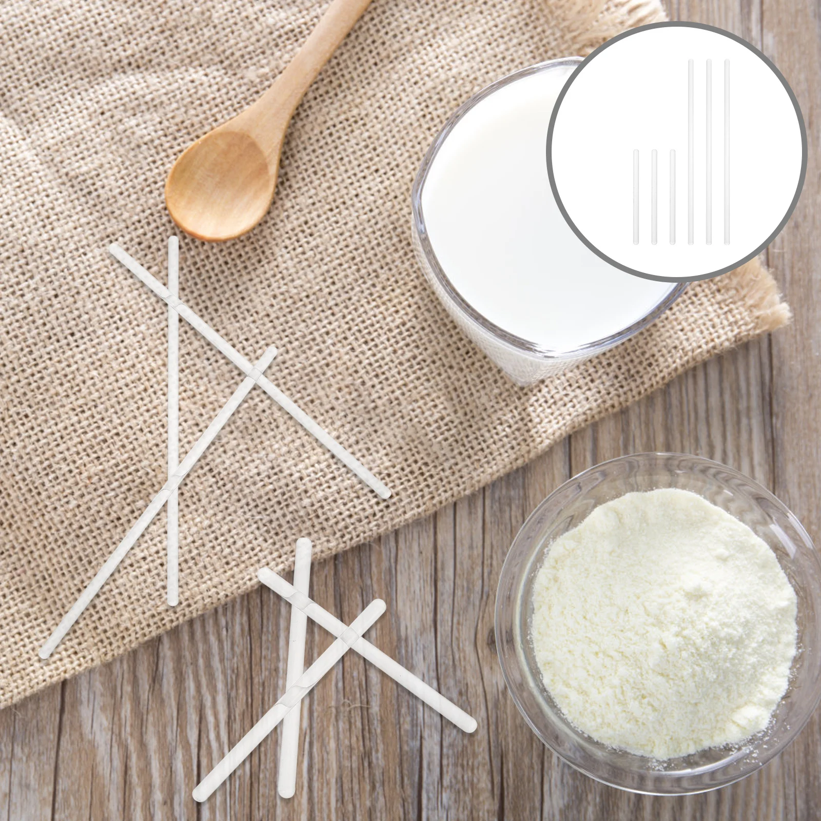 

6 Pcs Experiment Stirring Stick Experimental Instrument Solid Glass Rod Cocktail Scientific Exploration Supply