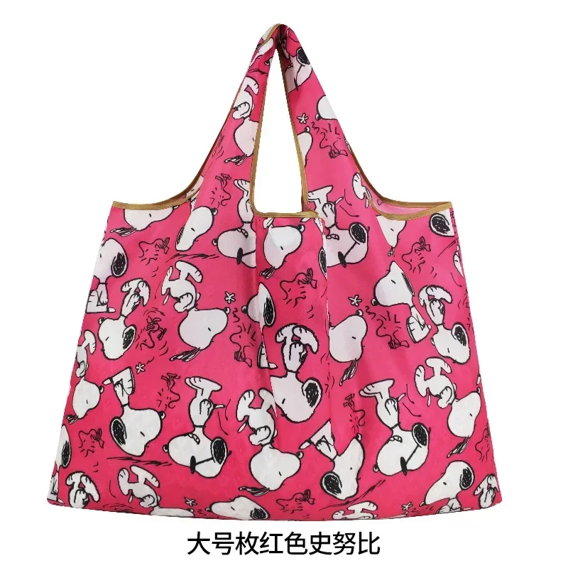 Cartoon Snoopy Einkaufstasche mit großer Kapazität, wasserdicht, faltbar, Snoopy, tragbare Handtasche, niedliche Damen-Aufbewahrungstasche für den Außenbereich