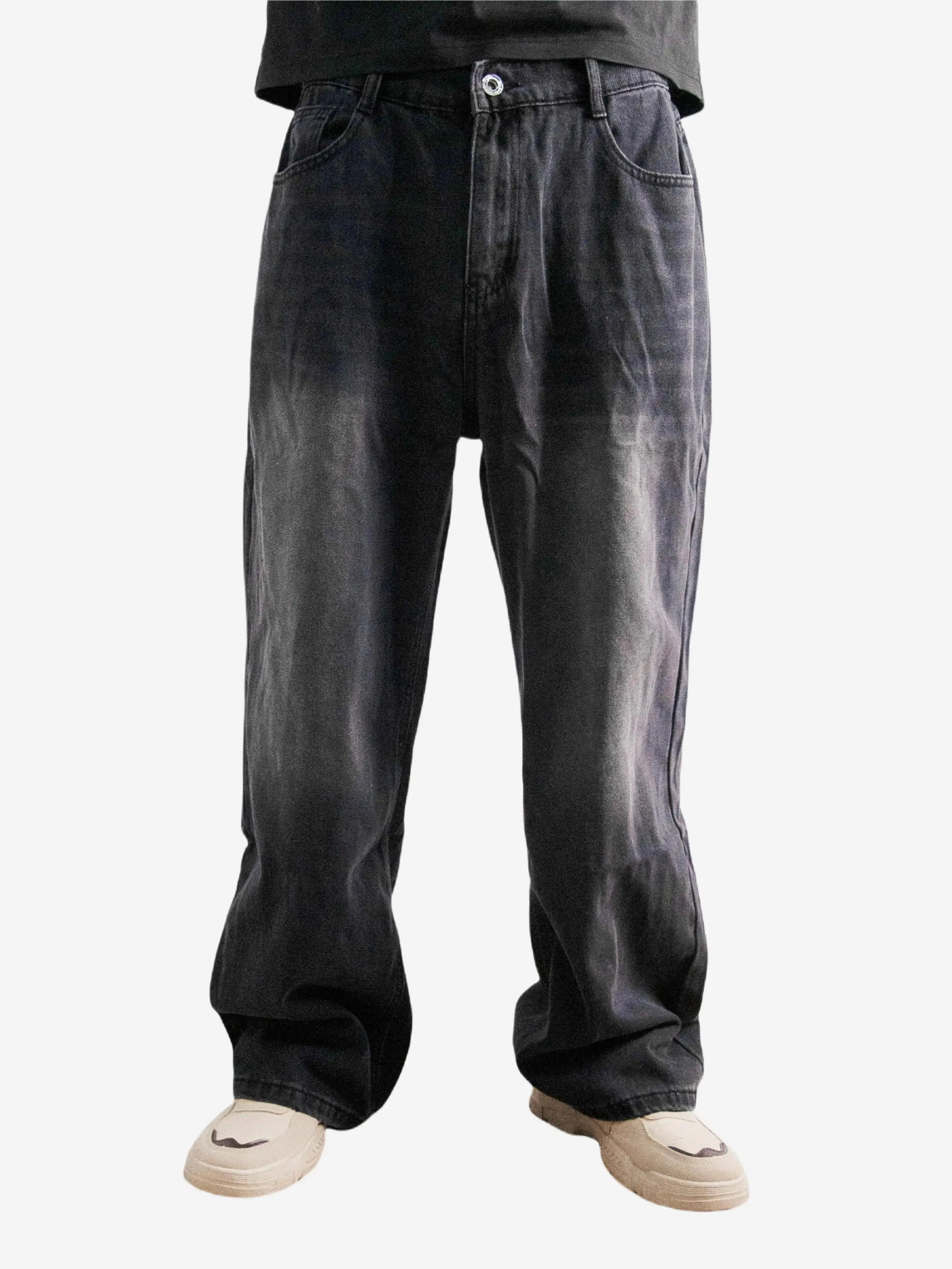 

Мужские ковбойские брюки для бега chicвой в стиле ретро хип-хоп свободные модные брюки с широкими штанинами и эластичным поясом