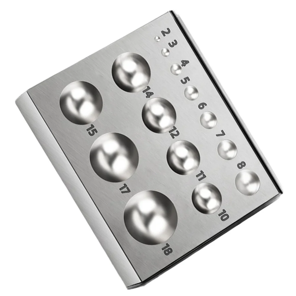 Steel Rectangular Dapping Block with 14 Hole 16 Hole and 18 Hole Variants for Metal Stampers and DIY Jewelry Enthusiasts