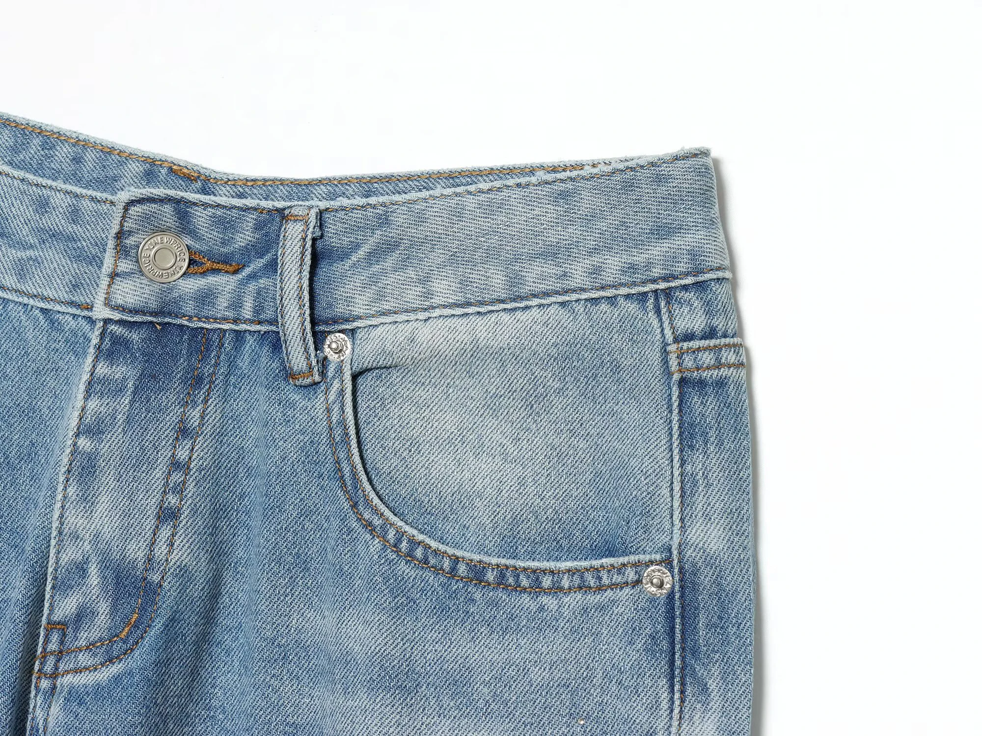 American style spicy girl fashionable hot diamond spliced denim pants summer new design sense niche shiny floor pants