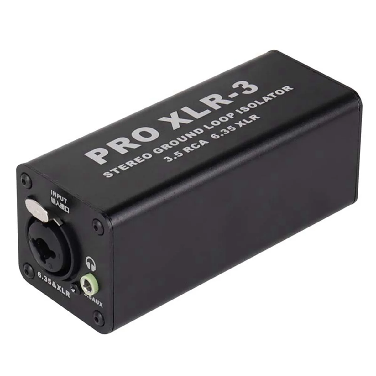 PRO XLR-3 المهنية ستيريو الأرض حلقة المعزل 3.5 RCA 6.35 XLR الصوت مرشح الضوضاء الضوضاء القامع المعزل للكمبيوتر A002