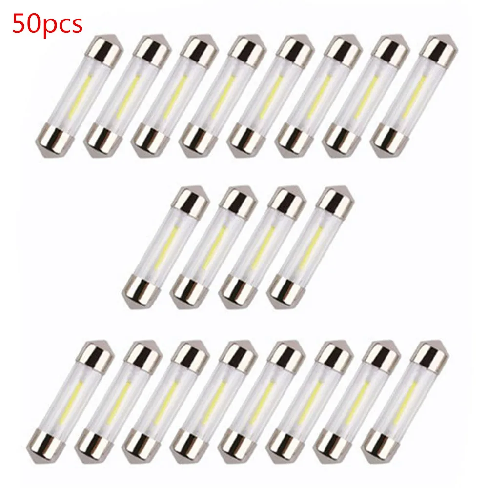 50pcs/lot 31mm COB Chip LED Festoon Lights 36mm 39mm Auto Car 12V C5W 41mm Reading Light Map Lamp LED Door Bulb Warm/White/Blue