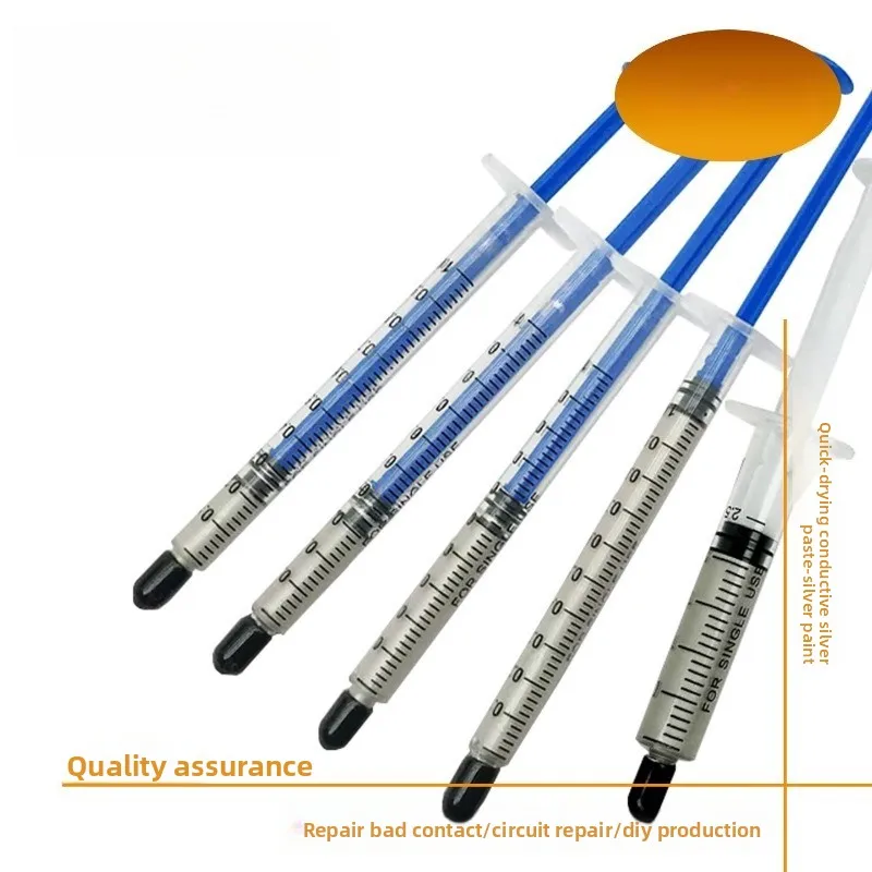 Conductive Silver Paste, Strong Conductivity Fast Curing Silver Glue Pen for Circuit & Electrode Repair
