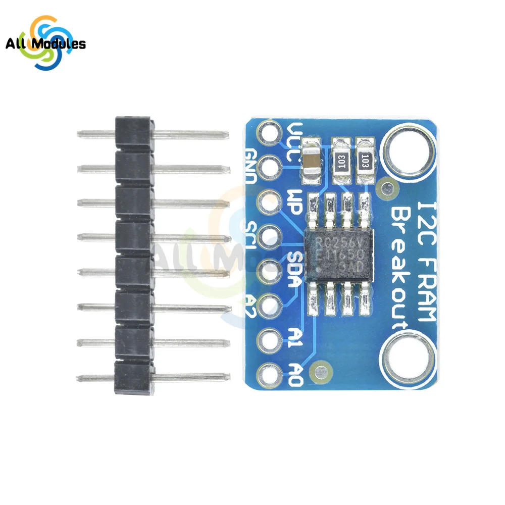 FRAM Breakout Board Memory MB85RC256V IC I2C Non-Volatile 2.7-5.5V For IoT Sensor Portable Wearable iot Device