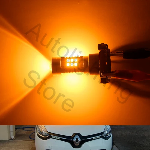 Imagen 2 del producto 2 uds Canbus sin Error PY24W bombilla LED de intermitente frontal para Renault Clio IV 4 2012 2013-2020 Opel Zafira B con AFL 2005-2014