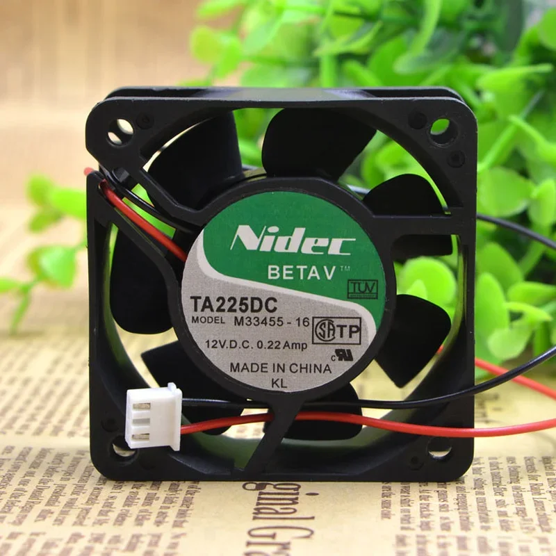 New Cooler Fan For NIDEC TA225DC M33455-16 NIDEC 12V 0.22A Double Ball Cooling Fan 60*60*25mm