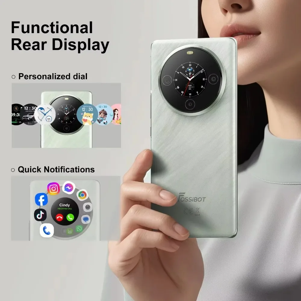 FOSSIBOT S3 PRO Android14 Smartphone 6.67 Inch Curved AMOLED Display 6G+128GB 5000mAh Battery 64MP Main Camera NFC 4G Cell Phone
