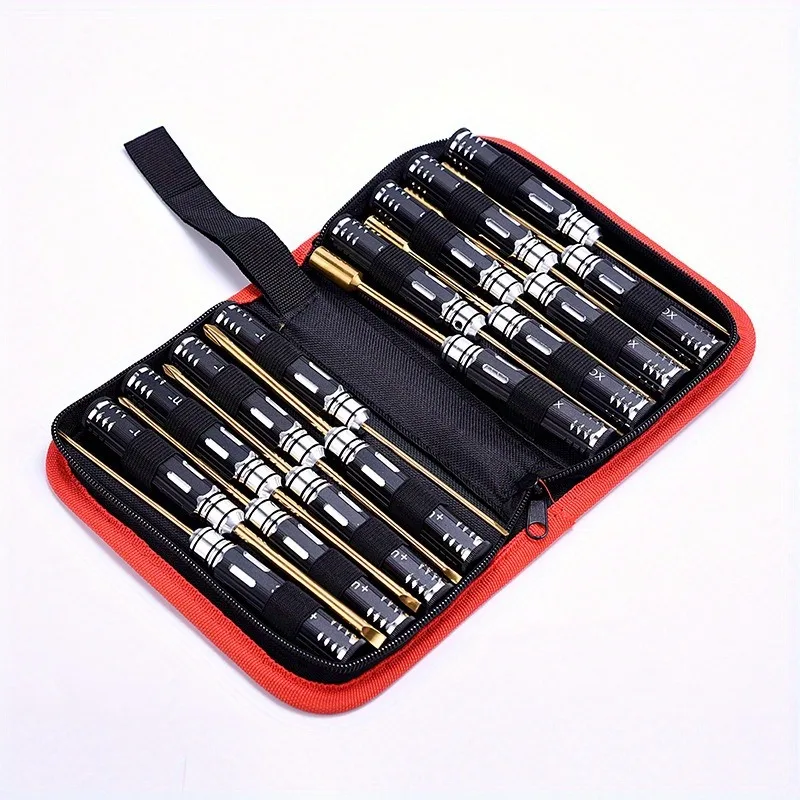 16 Piece Set of Aviation Model Screwdriver High-speed Steel Cloth Wrapped Aviation Model Tool