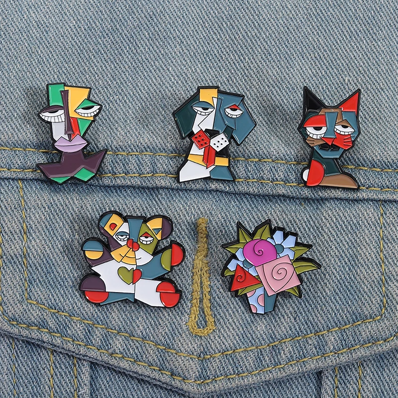 2-7pcs/set Animal Collection Enamel Pins Goose Parrot Cat Memes Frog Duck Raccoon Brooches Lapel Badges Cartoon Whale Jewelry image 4