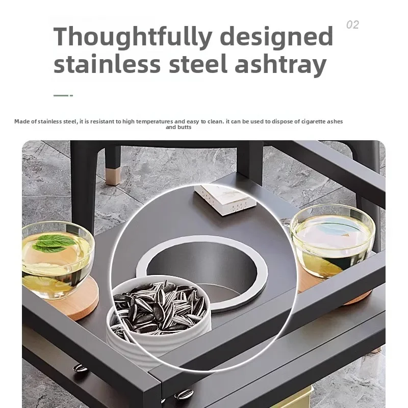 Table basse mahjong table d'appoint de salle d'échecs et de cartes support à thé carte à jouer mahjong machine table d'appoint mobile double couche