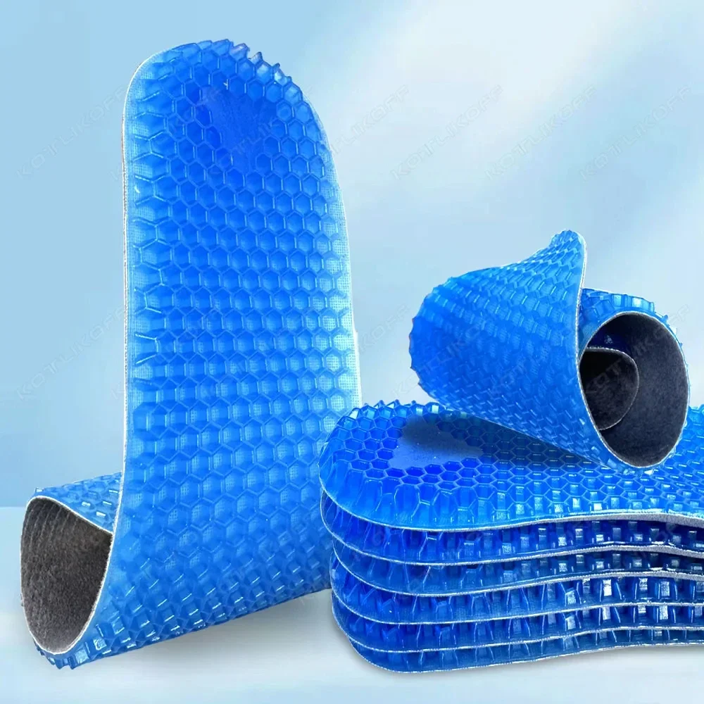 

Gel Sport Insoles Honeycomb Shock Absorber Slow Bounce Silicone Plantar Fascia Foot Care For Feet Shoes Sole Soft Running Insert