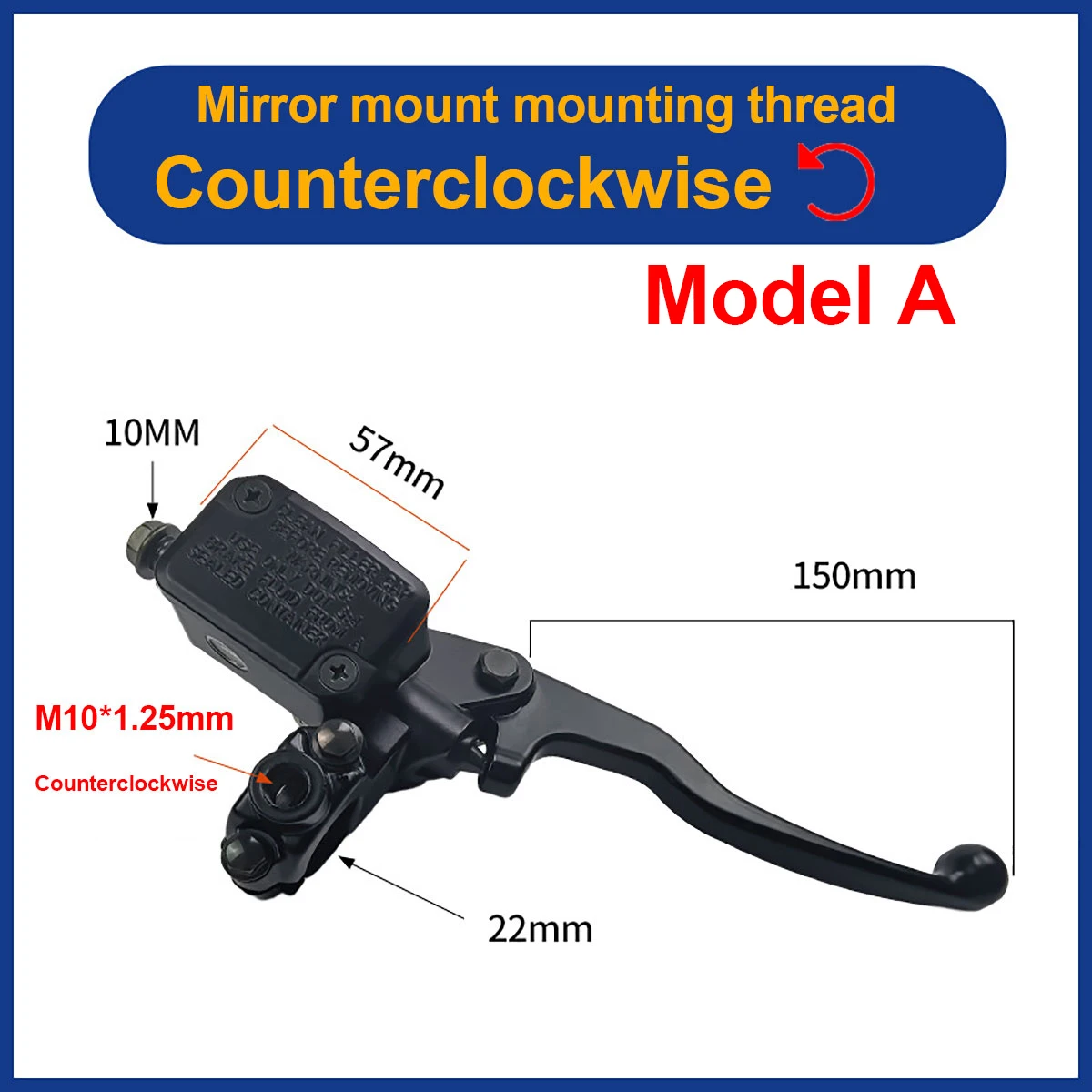 22mm Motorcycle Front Brake Pump Master Cylinder Right Levers for Yamaha YQ50 Aerox MBK Nitro 1997-2013 CFMOTO NK150 NK250 SR250