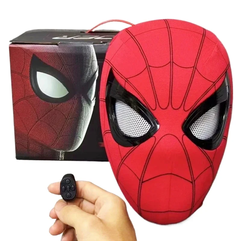 Disney Spiderman Way Home SpiderMan Mask Luxury Helmet Rechargeable Remote Eyes Movable Mask Decoration Toy Gift Cosplay