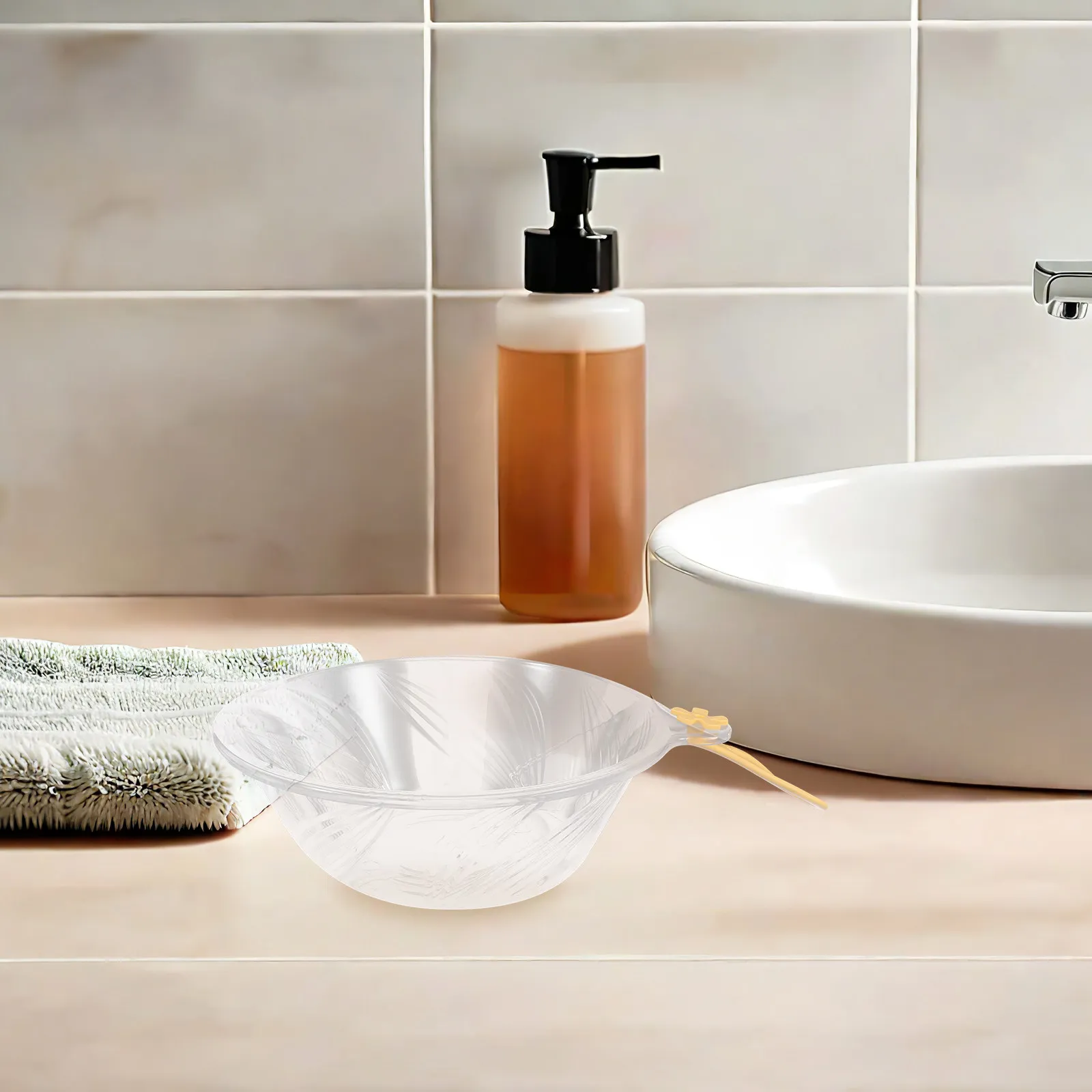 

Маленькая прозрачная раковина для умывания портативная с ремешком для подвешивания, идеально подходит для салонов красоты, спа и домашнего ухода за кожей