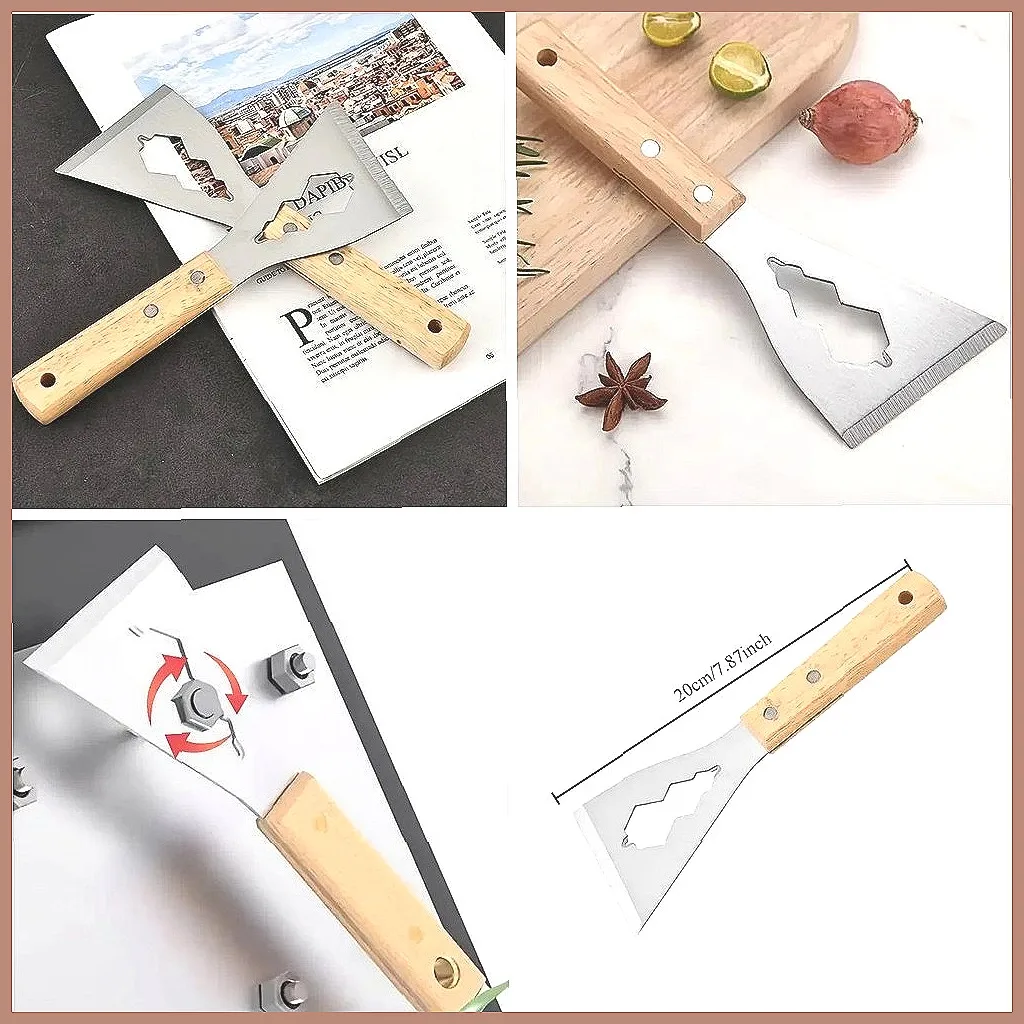 Multifunctional Stainless Steel Ash Scraper & Cleaning Knife Extra-Thick Cement Shovel Tool for Home