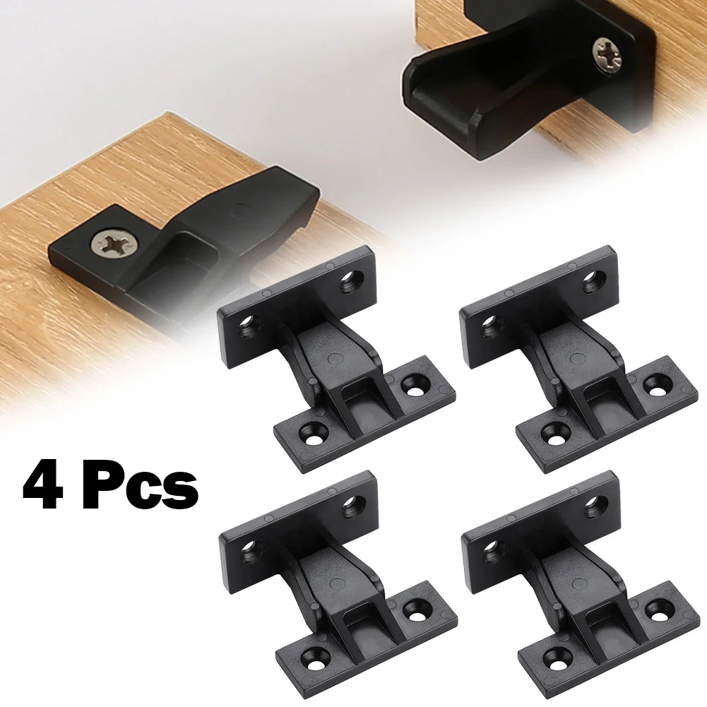 

4pcs Push In Bracket Fittings Press Fit Panel Clips ABS Plastic Kitchen Plinth Fasteners Replacement Accessories