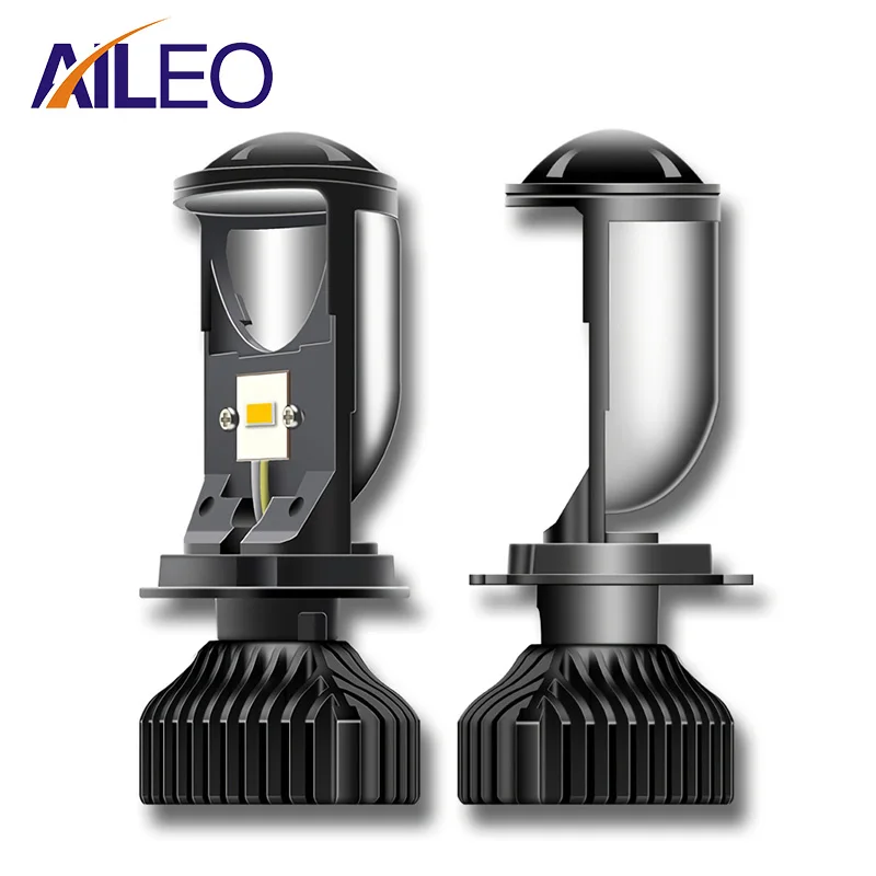 AILEO CANbus 90 วัตต์/คู่ H4 LED มินิโปรเจคเตอร์เลนส์รถยนต์หลอดไฟ 20000LM ชุด Hi/Lo ไฟหน้า 4300K 6000K RHD LHD