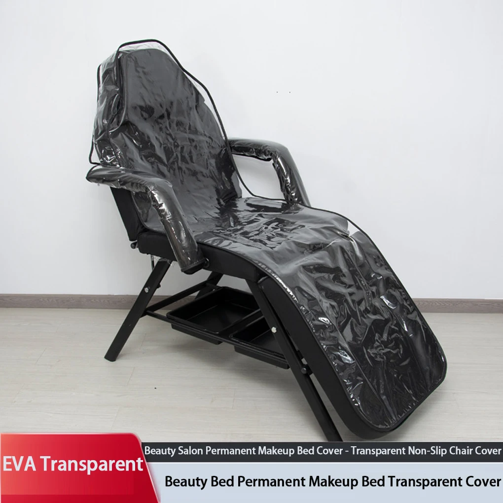 

Waterproof Clear PVC Premium Plastic Chair Cover For Long Folding Beauty Bed Anti-Slip And Durable Hygienic Conditions 1.8m