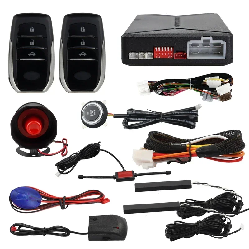 EASYGUAR EC010-T2-SR-MS PKE car alarm with engine start/stop system and remote engine start shock warning