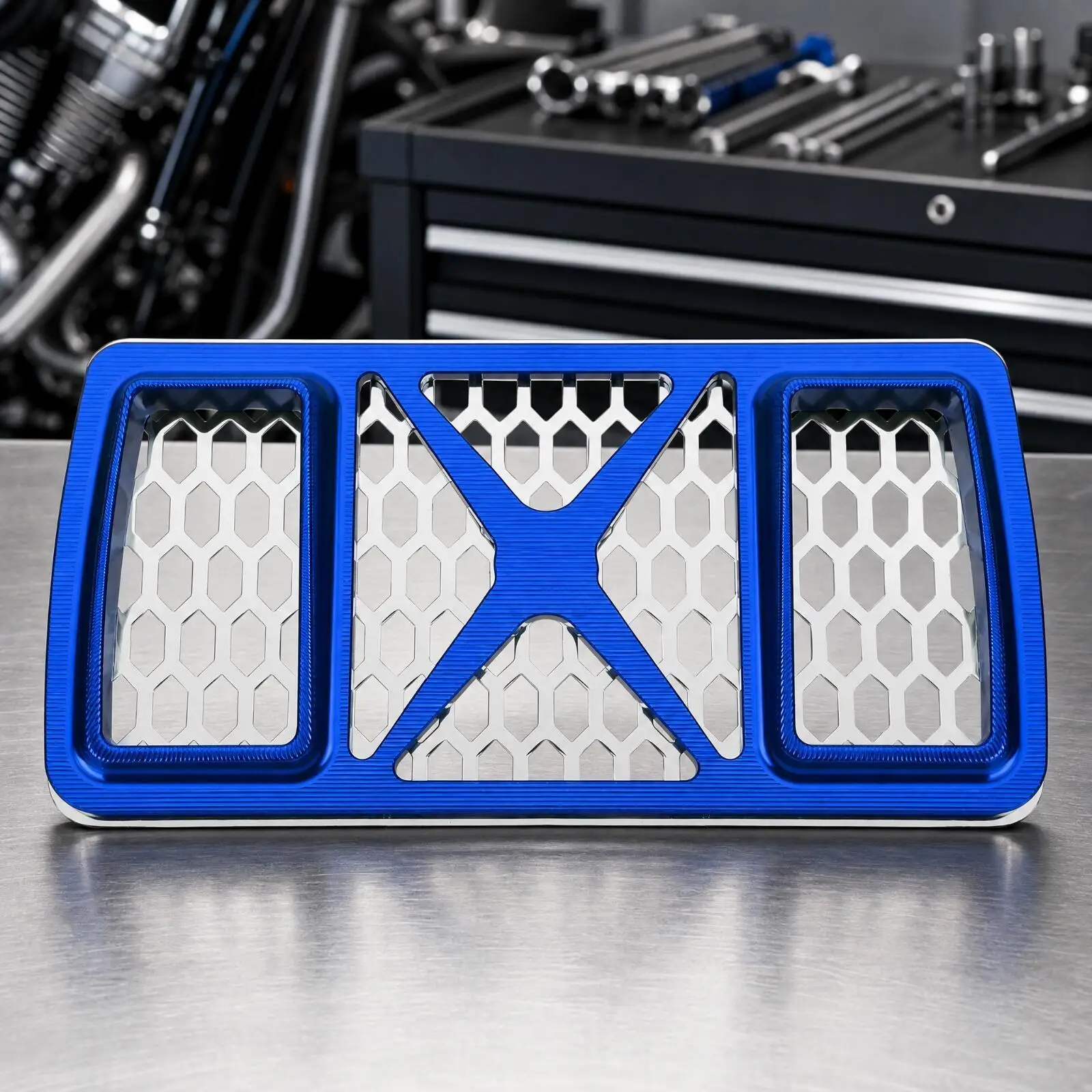 Motorcycle Oil Heat Exchanger Cover Metal Decorative Guard for Long Range Cruiser 2023 2025 Custom Front Styling Kit
