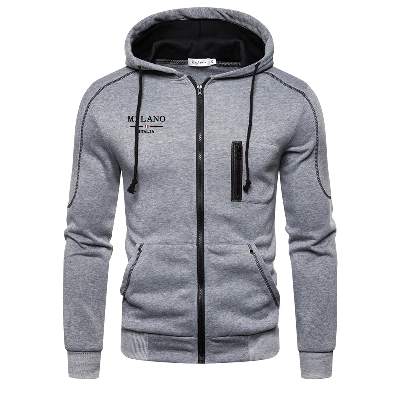 Picture 7: 2025 New Arrival Men's Zipper Hoodie Set Autumn Winter Daily Casual Sports Motorcycle Riding Outfit Hooded Coats and Sweatpants