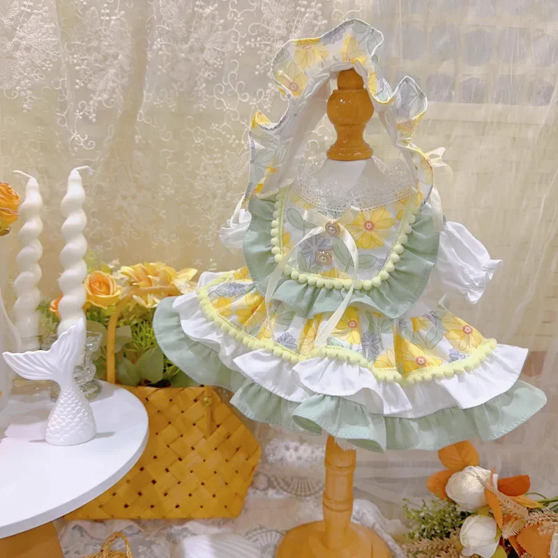 10cm綿人形服「リトルレモン」スタイル15cm 20cm 40cmブルー人形ドレスヘッドバンド