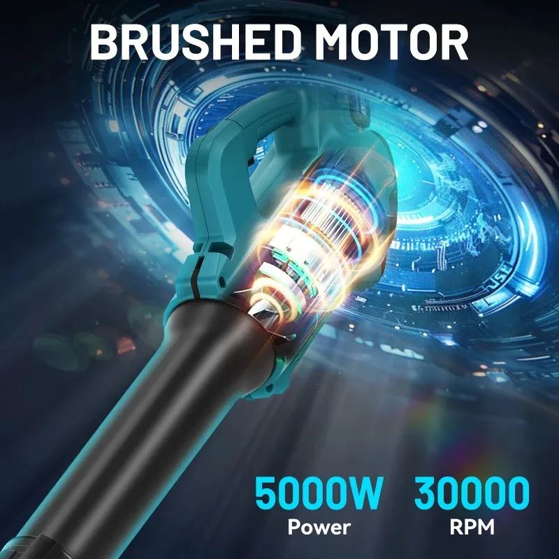 منفاخ هواء كهربائي لاسلكي بدون فرش يده المنزلية ورقة الغبار منفاخ الثلج أدوات تنظيف المحمولة لبطارية ماكيتا 18 فولت