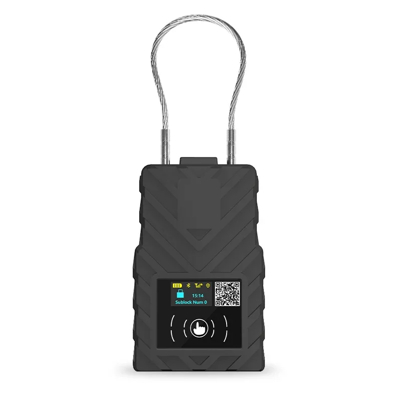 NB IOT LORAWAN Smart Lock 4G LTE Padlock with Custimizable Wire Rope Cable