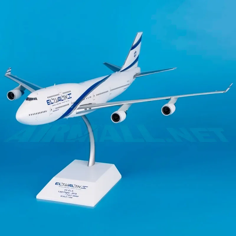 JC Wings Diecast 1:200 مقياس El Al Israel Airlines B747-400 4X-ELA الجلد المفاتيح الطائرات محاكاة سبيكة تذكارية جمع #2