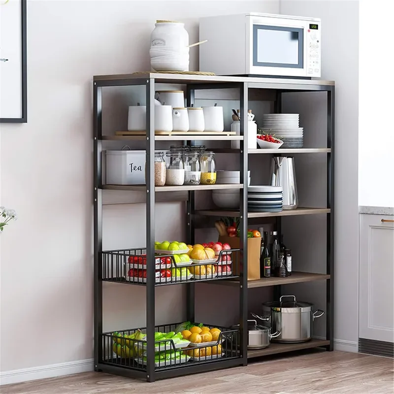Shelf Unit Kitchen Utility Storage 5-Tierx5-Tier For Baker Rack And Spice Rack Organizer Workstation Shelf Microwave Cart