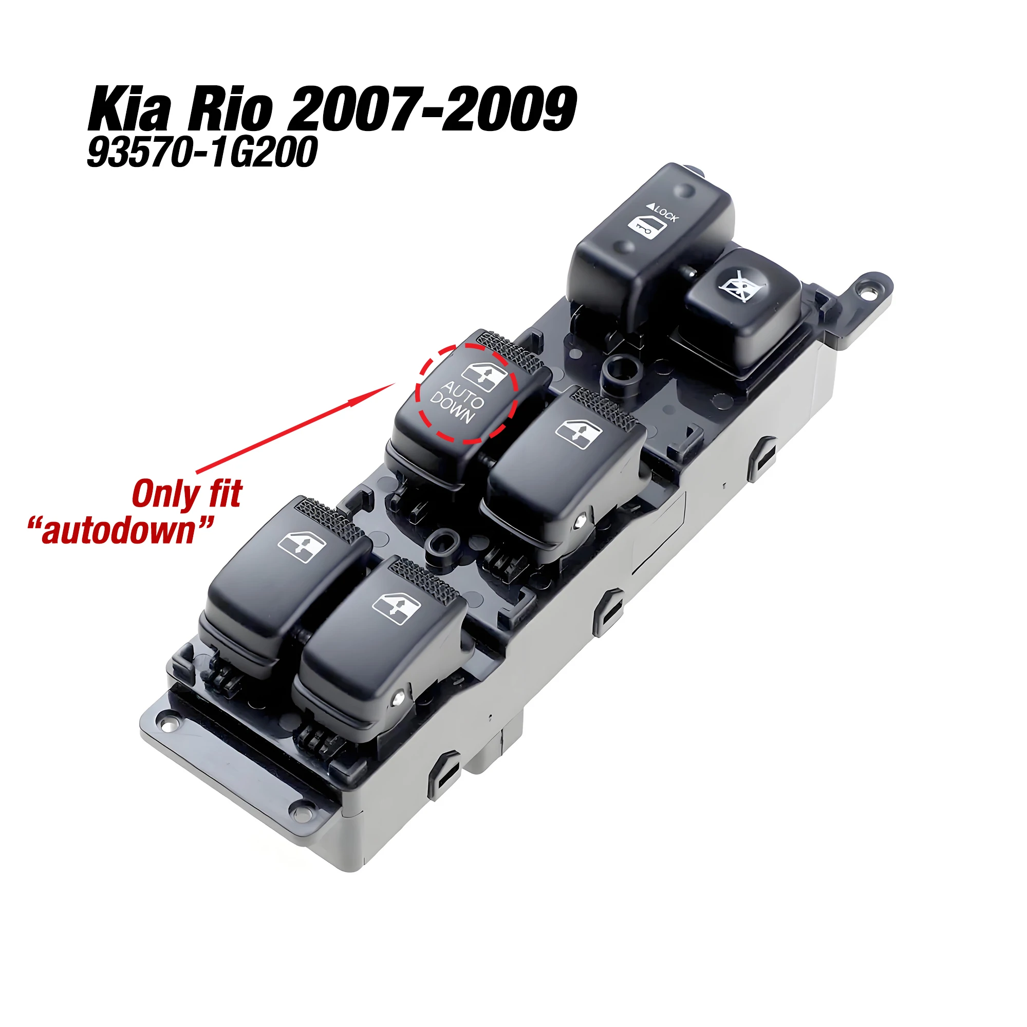 

93570-1G200 935701G200 для Kia Rio JB, Rio 2, Rio 5 2007 2008 2009, левый главный переключатель управления стеклоподъемником
