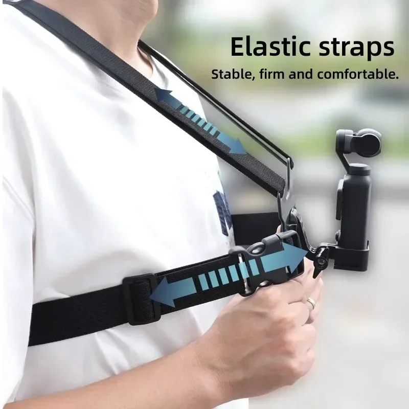 Elasticity Chest Strap Sports Shooting Stable Bracket Adapter for DJI Osmo Pocket 1 2 /Pocket 3 / Gopro Insta360 Action Camera