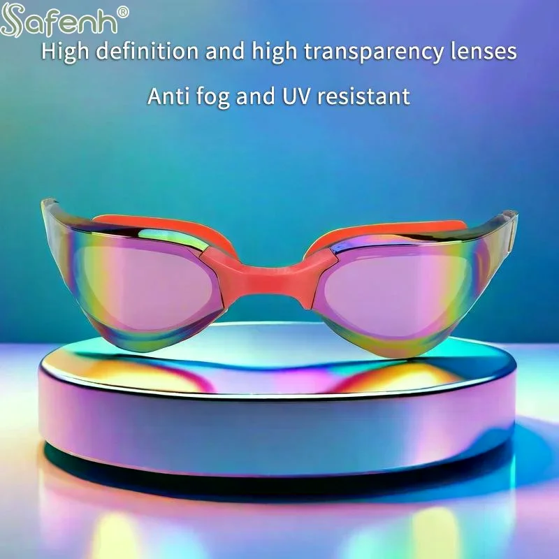 Professional Anti Fog Swimming Goggles Electroplate UV Shield Soft Comfort Seal for Adults Training and Competition