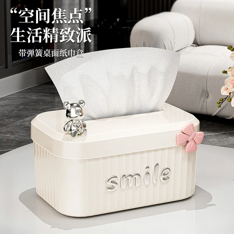 Caja Ttopic para sala de estar, entrada de alta gama, caja de extracción de papel LUX, servilleta para el hogar, nueva decoración de mesa de centro, alta Mea creativa, 2023