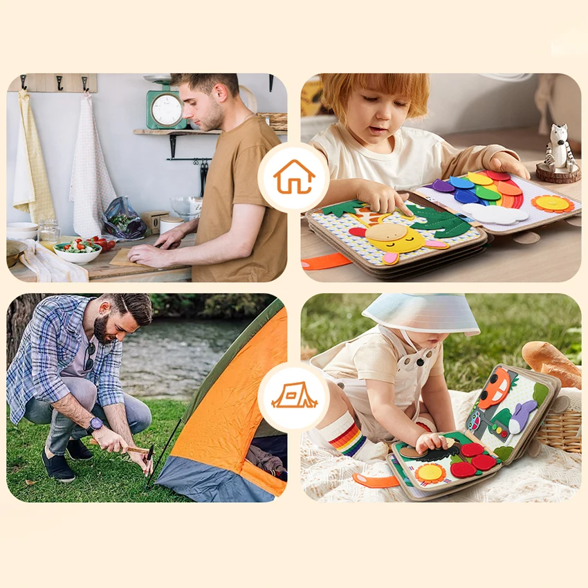 Baby Toy Soft 3D Cloth Book First Book Montessori Infant Early color Cognitive Educational Toys Learning Basic Life Skills Toys