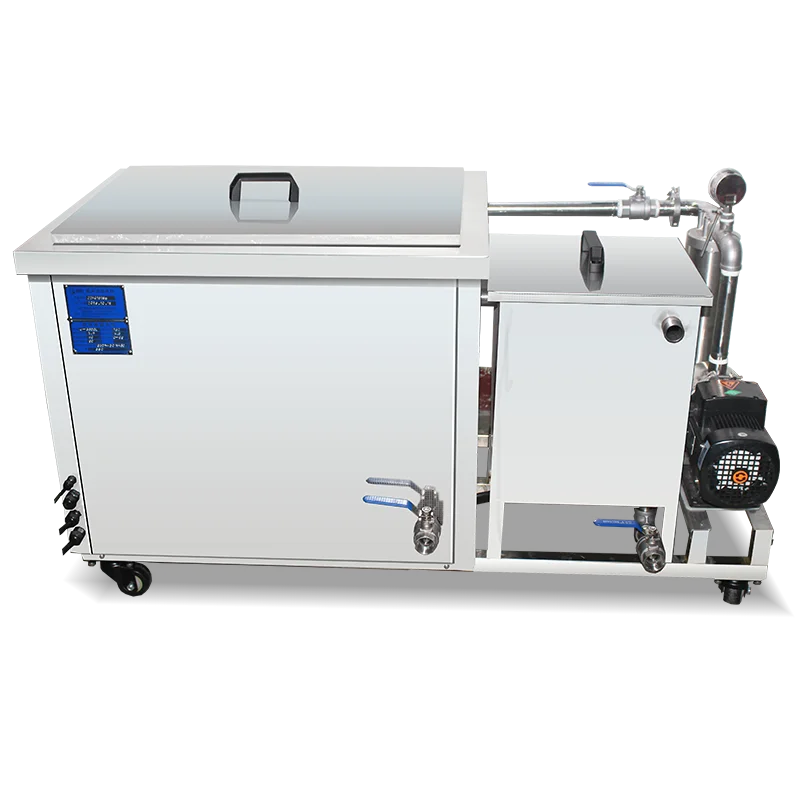 Industrial high-capacity cleaning tank with filtering ultrasonic cleaning machine, large high-power ultrasonic cleaning machine