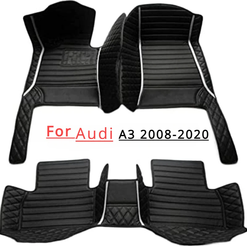 Custom Car Floor Mats for AUDI A3 & S3 2008-2013 -2018-2020 TAILORED CARPET SET Interior Accessories  Rugs Trunk Foot