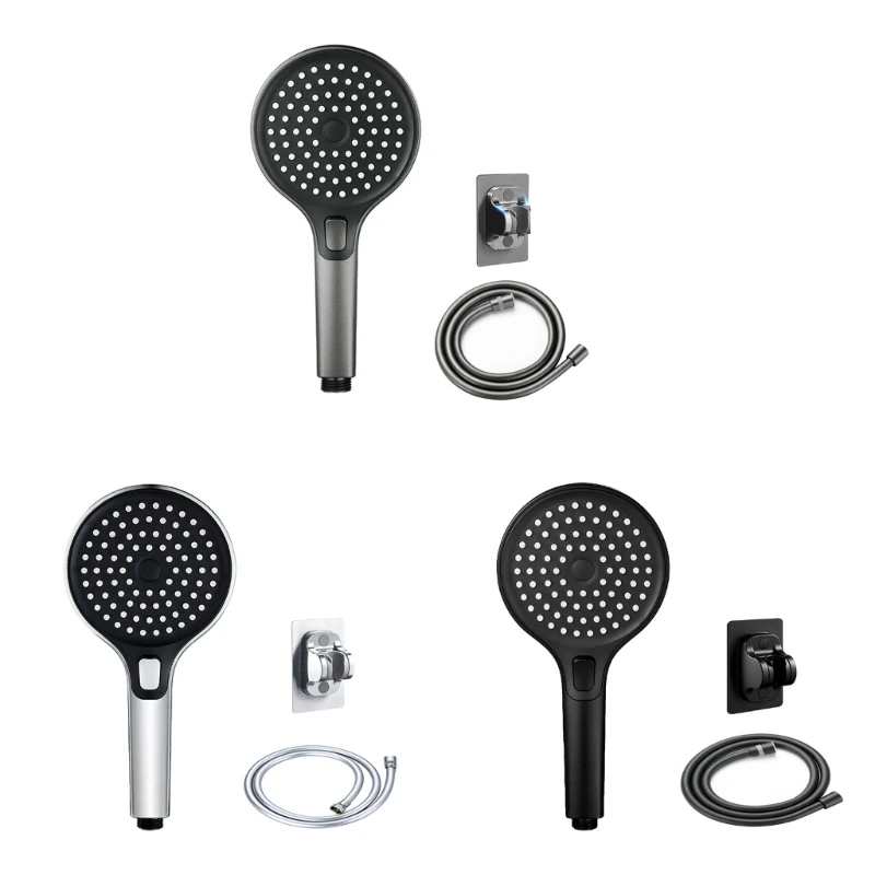 E5BE Massage Shower Head with 3 Modes Easy to Use Shower Head High Pressure Shower Head Lightweight for a Soothing Shower