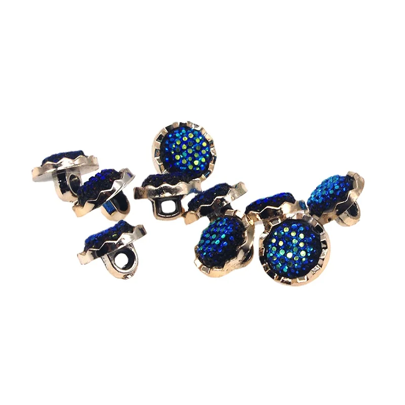 13mm Plastic Sewing Buttons Scrapbooking Round Blue Buff Shank Beads Dia. Costura Botones Decorate bottoni botoes