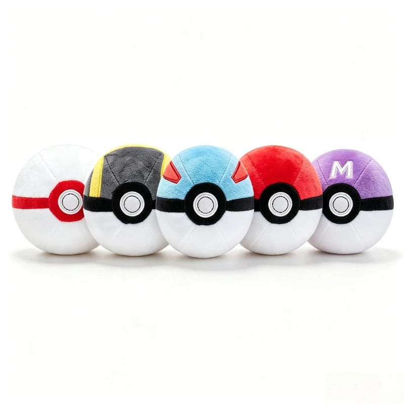 Muñecos de Peluche Pokémon de 12 cm, Master Ball, Poké Ball Estándar, Great Ball, Ultra Ball, Premier Ball