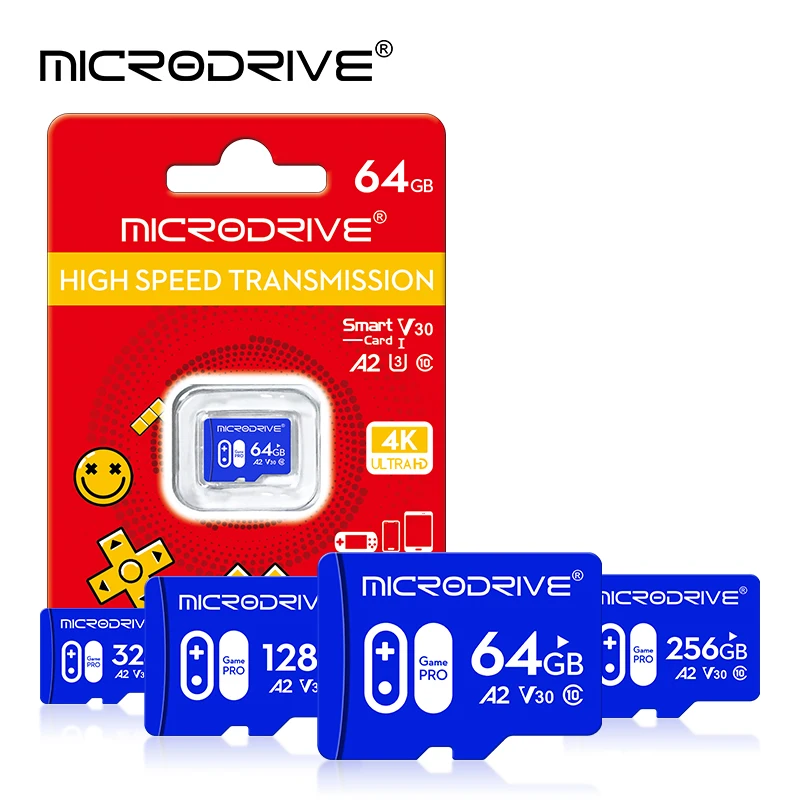 V30 U3 High Speed Memory Card 32GB 64GB 128G 256GB Flash UHS-3 Micro Mini SD Card For 4K Camera / TV / Nintendo Game / Gopro UAV